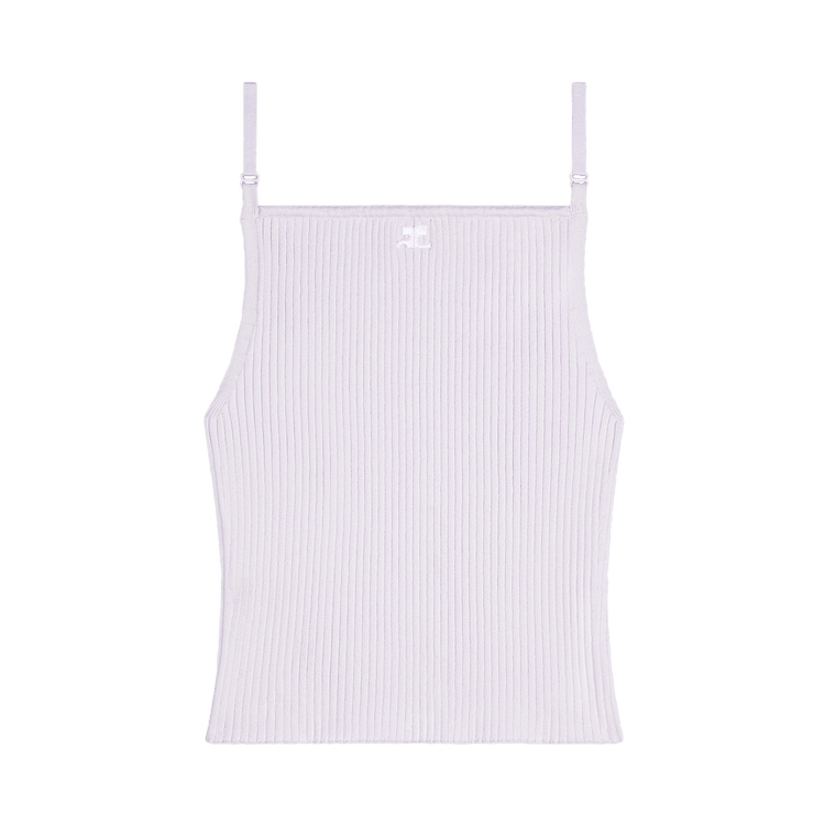 Courrèges Rib Knit Tank Top "Mist"