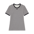 Courrèges Contrast Houndstooth T-Shirt "Houndstooth White/Black"