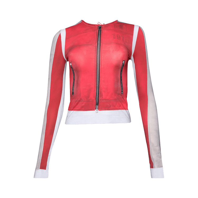 Diesel T-Clau-P2 Long-Sleeve Top "Formula Red"