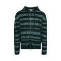 Lanvin Stripes Jacquard Hoodie "Forest Green"