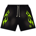 Hellstar Flame Shorts "Green"
