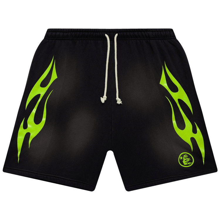 Hellstar Flame Shorts "Green"