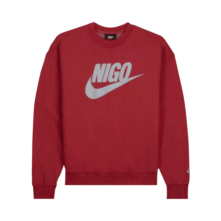 Nike x Nigo NRG Fleece Crew Sweatshirt "Red"
