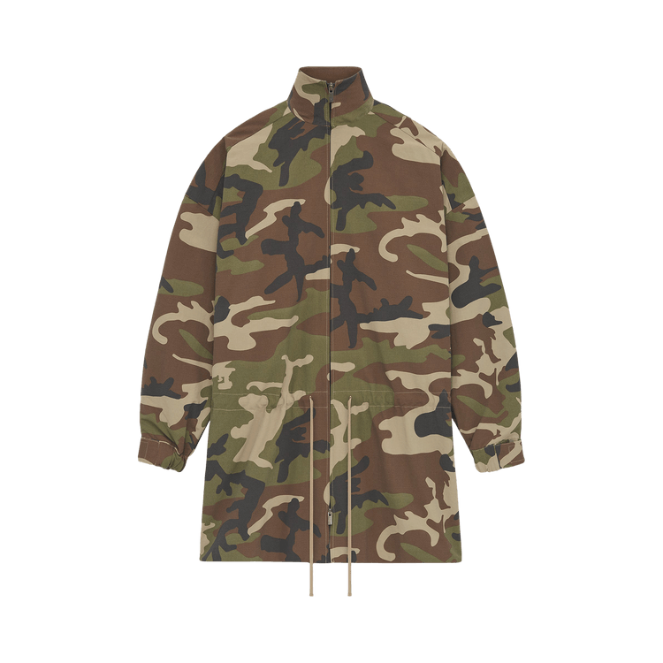 Fear of God Essentials Military Nylon Mockneck Anorak "Woodland Camo"