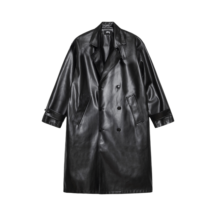 Stussy Double Breasted Trench Coat "Black"