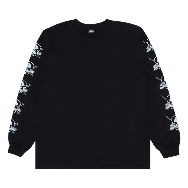 Stussy Pigment Dyed Foils Long-Sleeve Tee "Black"