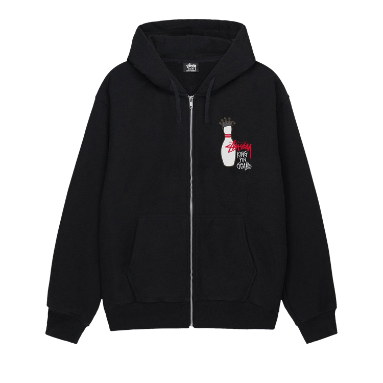 Stussy Kingpin Zip Hoodie "Black"