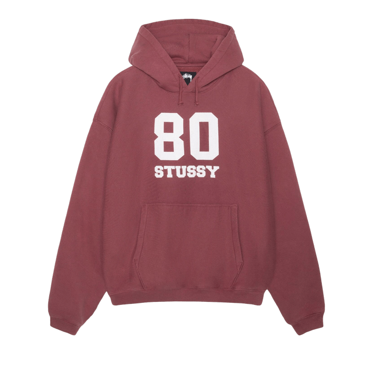 Stussy 80 Relaxed Hoodie "Maroon"