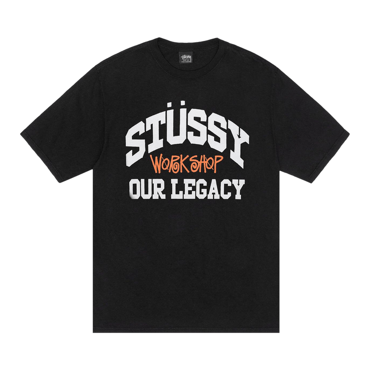 Stussy x Our Legacy Work Shop Collegiate Tee "Black"
