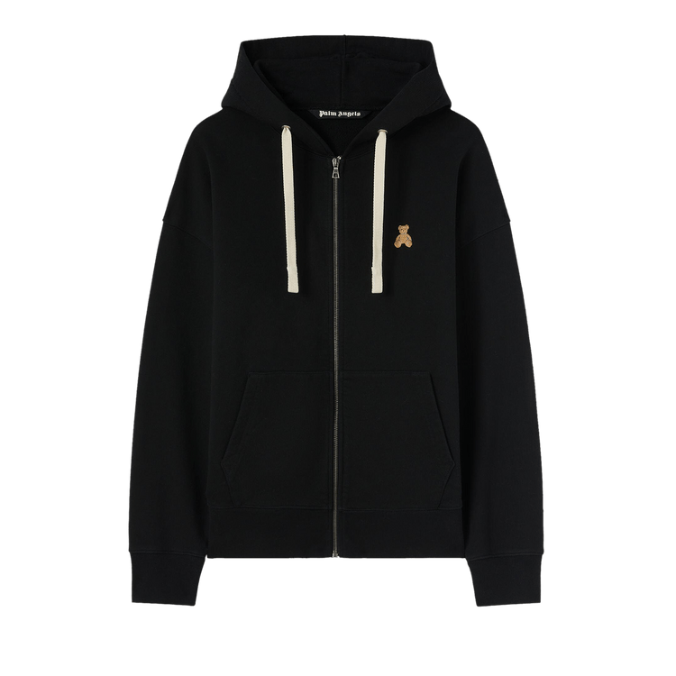 Palm Angels Bear In Mind Zipped Hoodie "Black/Brown"