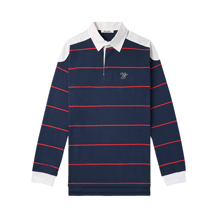 Wales Bonner City Polo Shirt "Navy/Orange"