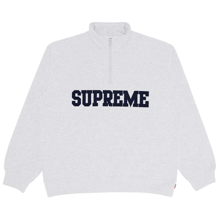 Supreme Collegiate Half Zip Pullover "Ash Grey"