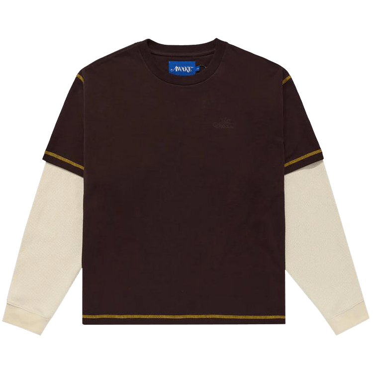 Awake NY Waffle Long-Sleeve "Washed Brown"