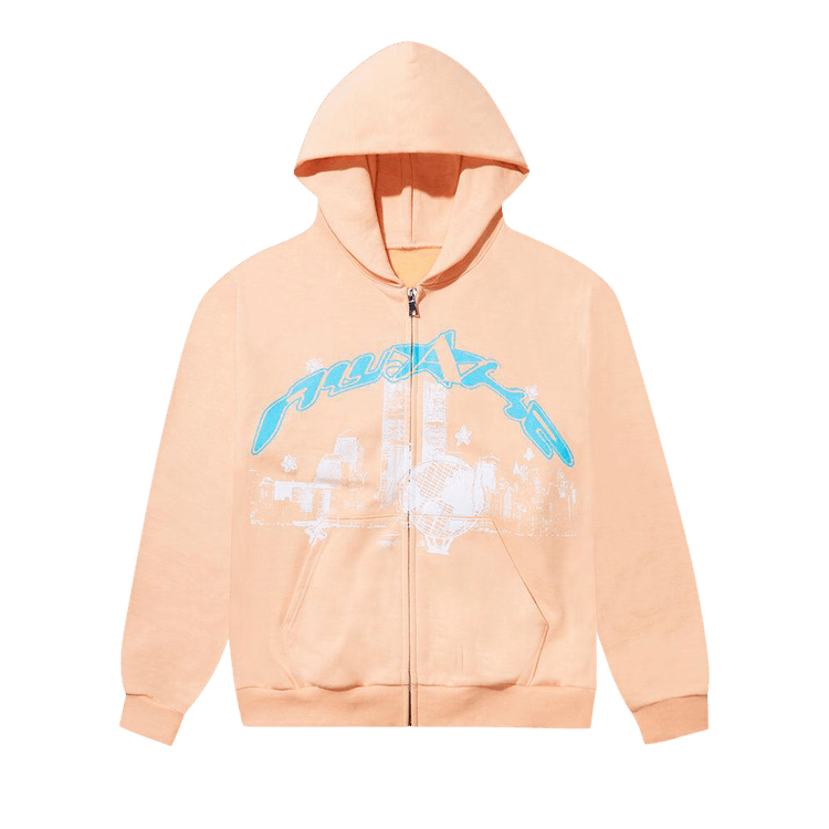 Awake NY Skyline Zip Up Hoodie "Peach"