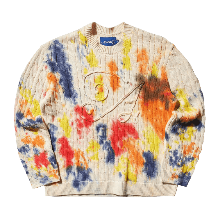 Awake NY Applique Sweater "Tie Dye"