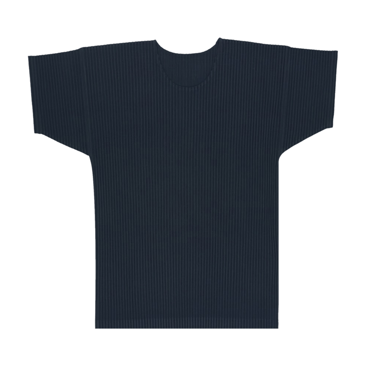 Homme Plissé Issey Miyake Basic Pleated T-Shirt "Black"