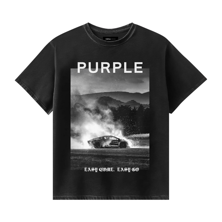 PURPLE BRAND Textured Inside Out T-Shirt "Black"