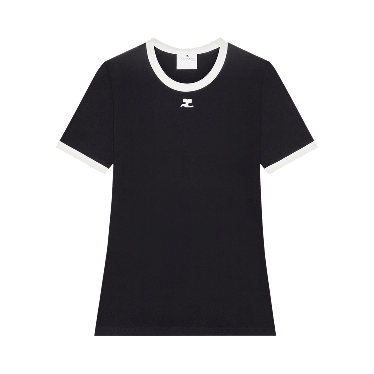 Courrèges Signature Contrast T-Shirt "Black/Heritage White"