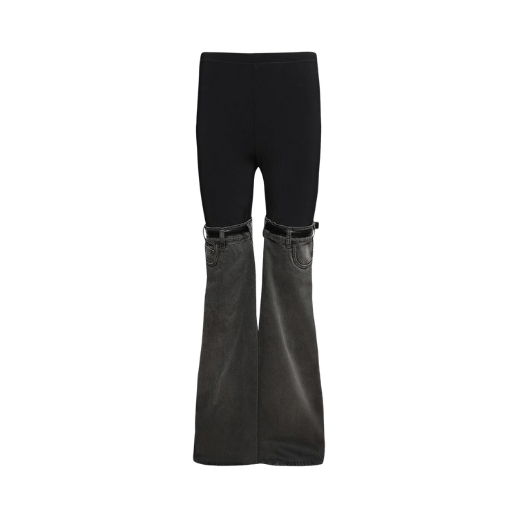 Coperni Hybrid Flared Jeans "Black/Grey"