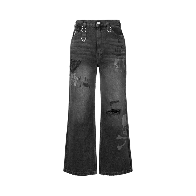 Mastermind Japan x C2H4 Totem Laser Jeans "Faded Black"