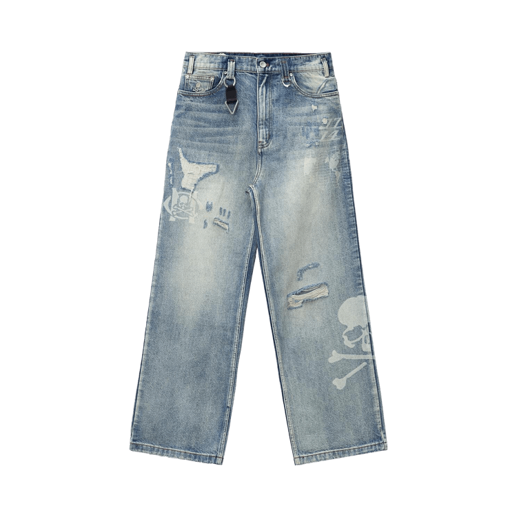 Mastermind Japan x C2H4 Totem Laser Jeans "Faded Blue"