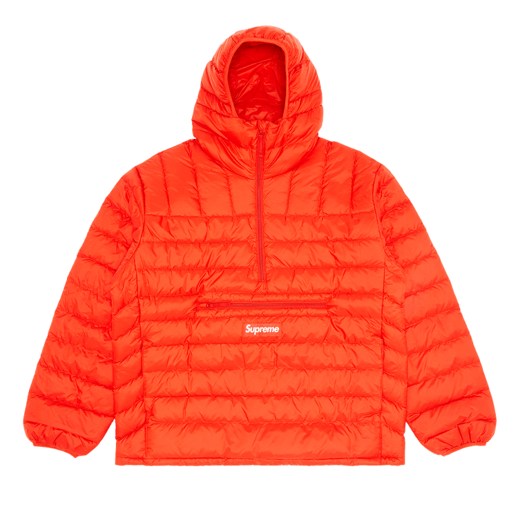 Supreme Micro Down Half Zip Hooded Pullover "Dark Orange"