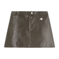 Courrèges Vinyl Reedition Skirt "Camouflage Green"