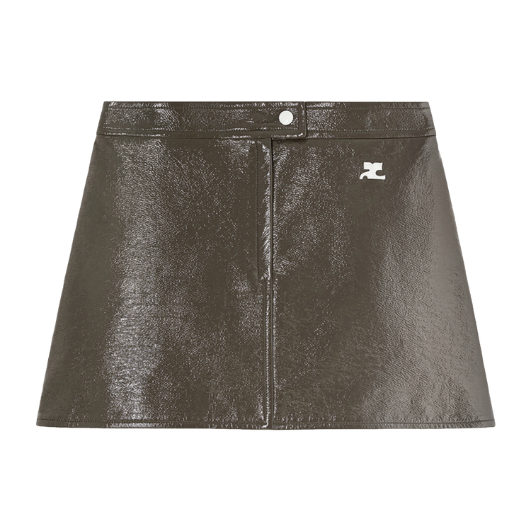 Courrèges Vinyl Reedition Skirt "Camouflage Green"