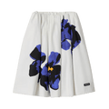 Miu Miu Poplin And Jersey Printed Skirt "White/Purple"