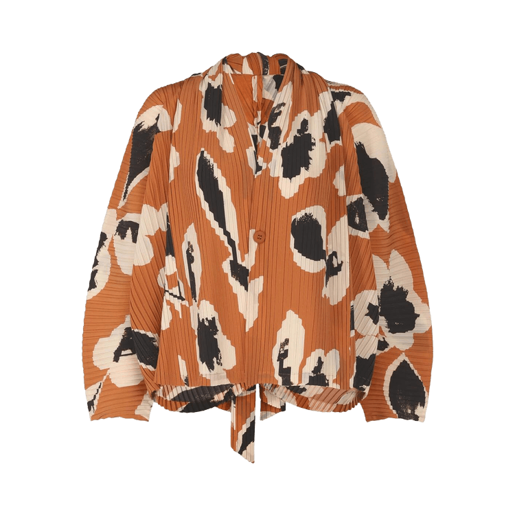 Issey Miyake Vigor Pleats Cardigan "Brown"