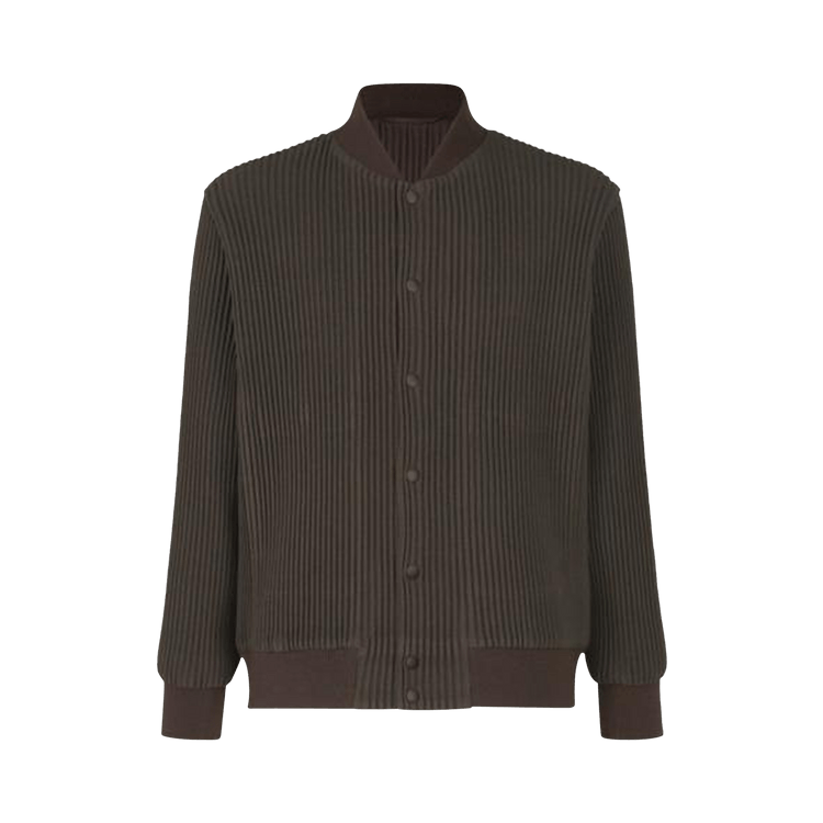 Homme Plissé Issey Miyake Kersey Pleats Blouson "Brown"