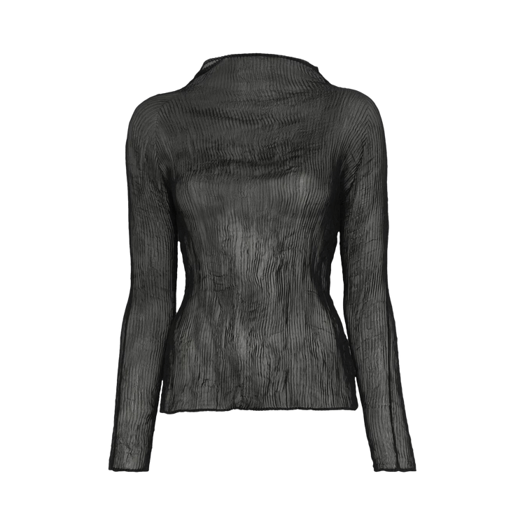 Issey Miyake Chiffon Twist Top "Black"