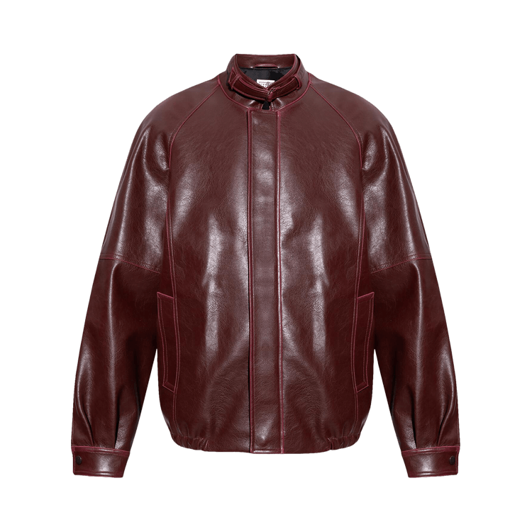 MM6 Maison Margiela Faux Leather Sports Jacket "Burgundy"