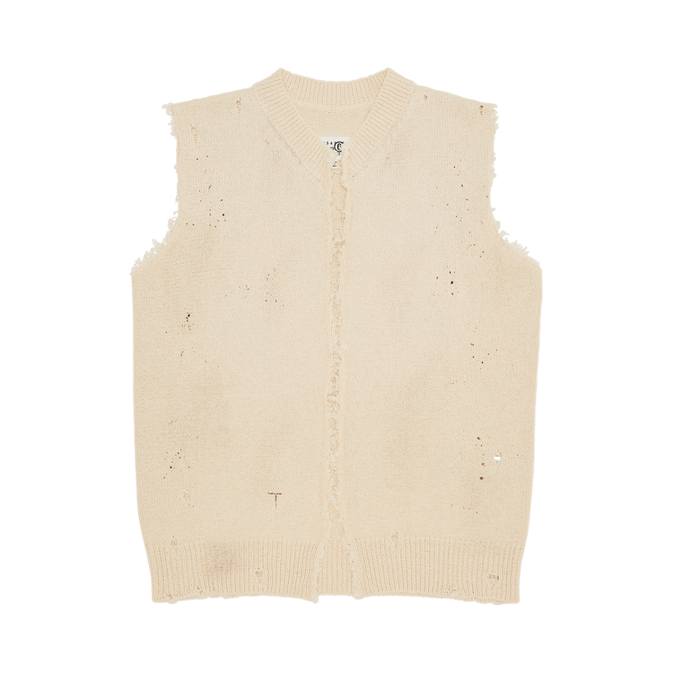 MM6 Maison Margiela Knit Gilet "Cream"