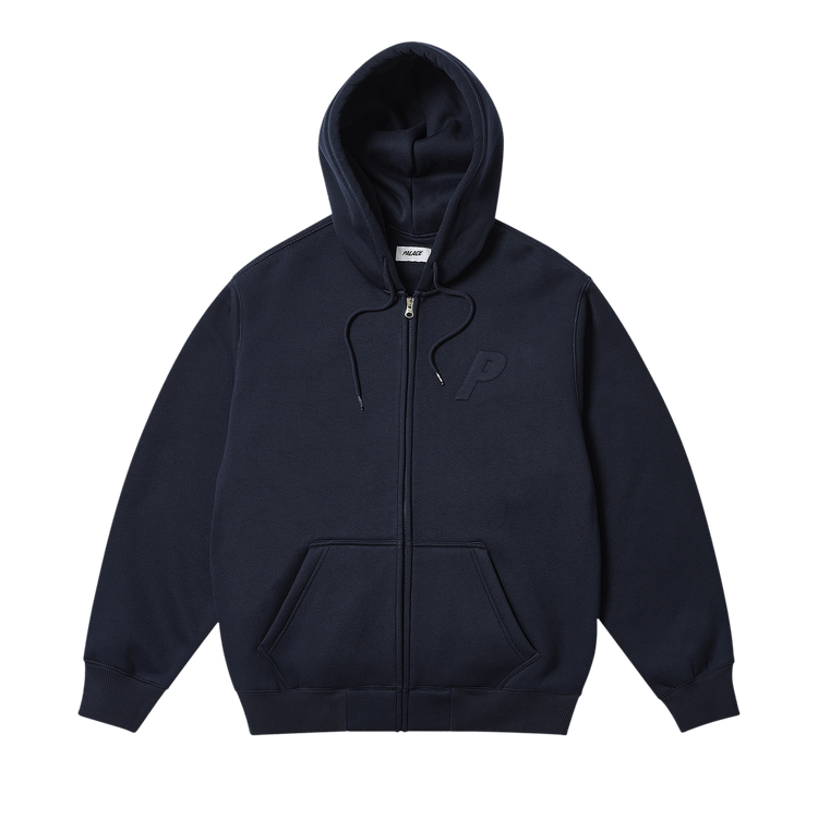 Palace Thermal Embossed P3 Zip Hood "Navy"