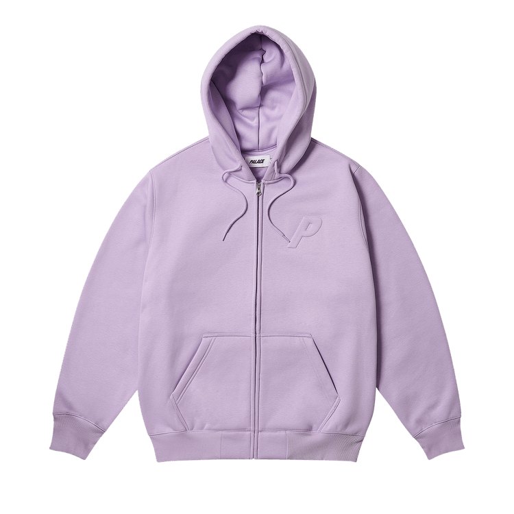 Palace Thermal Embossed P3 Zip Hood "Pastel Purple"