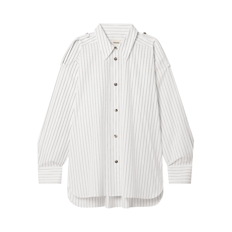 Khaite Tamal Top "White/Navy"
