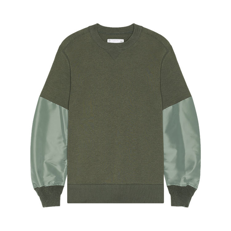 Sacai Nylon Twill x Sponge Sweat Pullover "B/Khaki"
