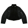 Sacai Wool Melton x Nylon Twill Jacket "Black"