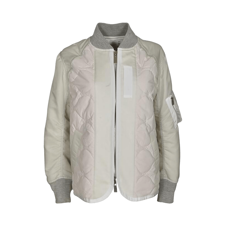 Sacai Nylon Twill x Ripstop Jacket "Ecru/Light Grey"