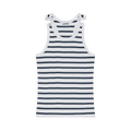 Jean Paul Gaultier Ribbed Mariniere Tank Top "White/Navy"