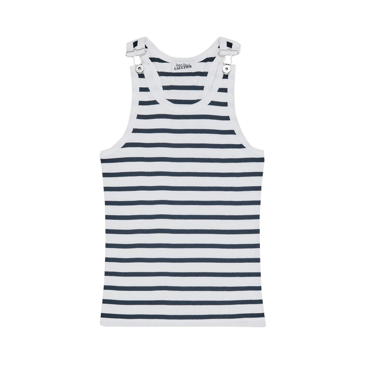 Jean Paul Gaultier Ribbed Mariniere Tank Top "White/Navy"