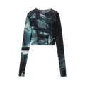 Jean Paul Gaultier Mesh Long-Sleeve Crop Top "Pigalle"