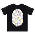 BAPE Neon Camo Big Ape Head Tee "Black"