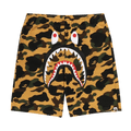 BAPE 1st Camo Shark Regular Fit Sweat Shorts "Yellow"