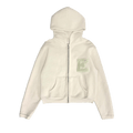 ERL Varsity Zip-Up Hoodie "Cream"