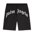 Palm Angels Curved Logo Swimshorts "Black/Off White"