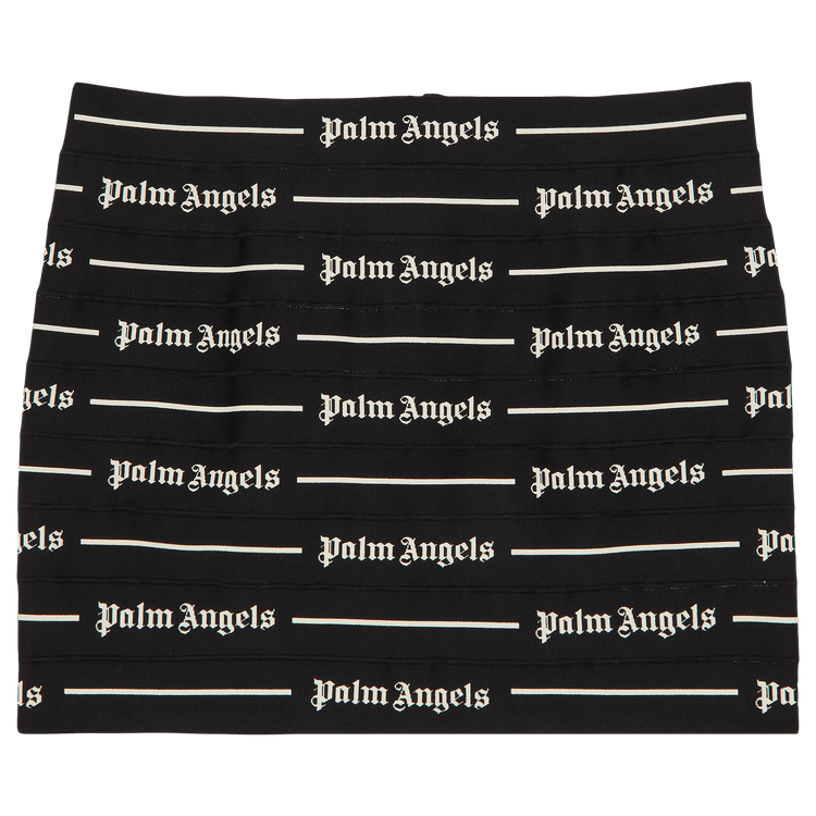Palm Angels Classic Logo Tape Mini Skirt "Black/Off White"