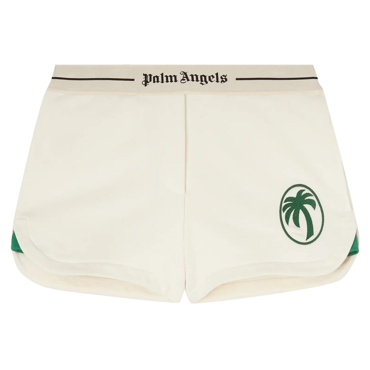 Palm Angels Oval Palm Sweatshorts "Off White/Forest"
