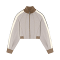 Palm Angels Neoprene Track Jacket "Taupe/Off White"